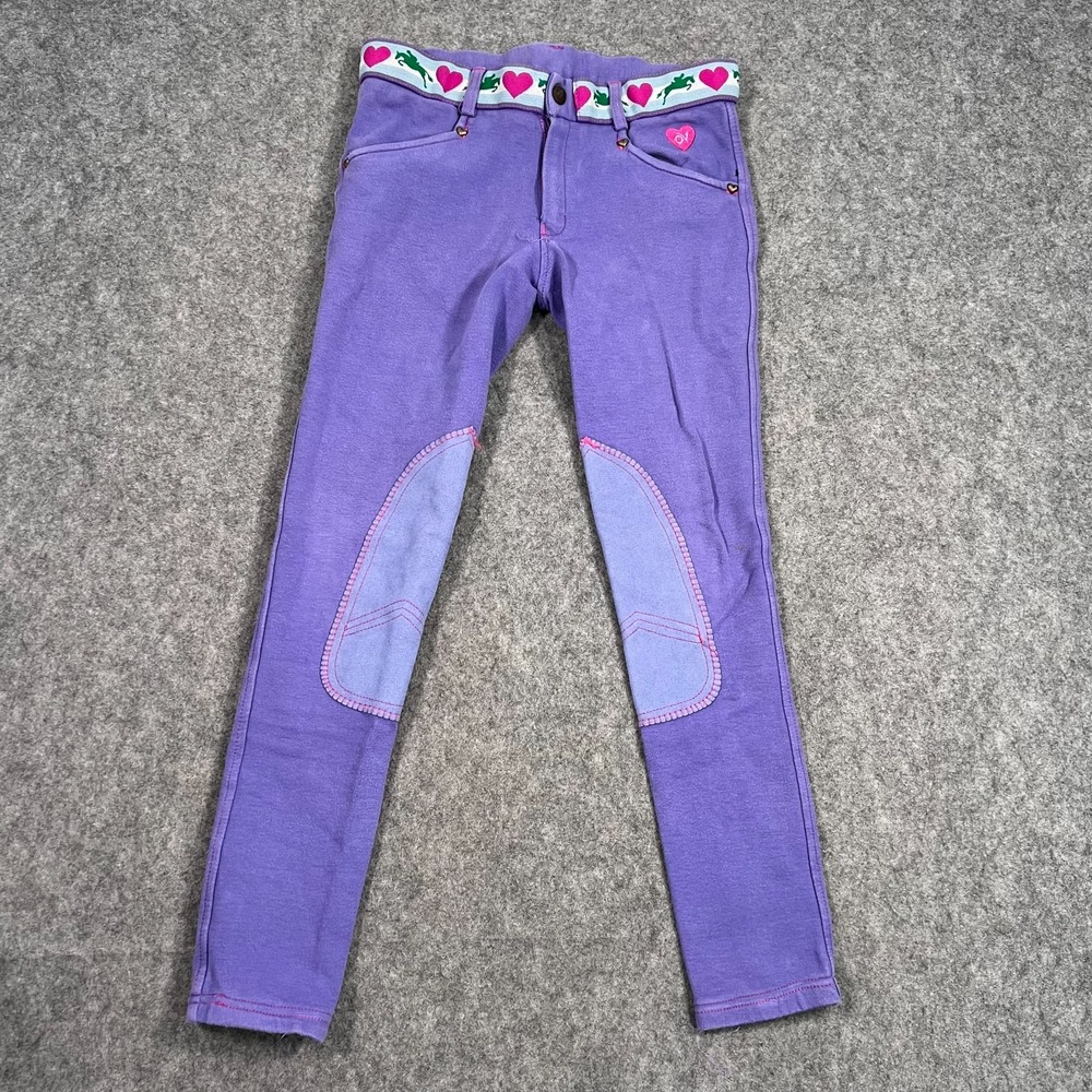 Ovation Purple Heart Jumping Love Breeches Riding Pants Girls Youth Size‎ XL